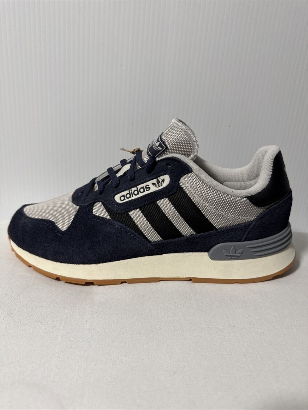Adidas Treziod 2 Men's Size 8 Navy Blue Grey Suede Running Shoes Sneakers JQ9041